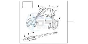 VFR1200FDD VFR1200F Dual Clutch UK - (E) drawing REAR CARRIER