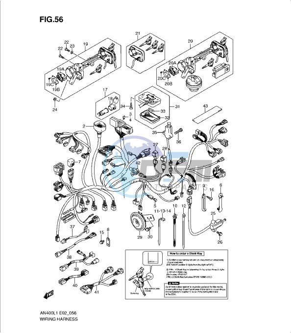 WIRING HARNESS (IMOBI) (AN400AL1 E24)