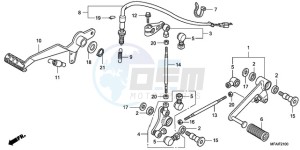 CBF1000A9 France - (F / ABS CMF) drawing PEDAL