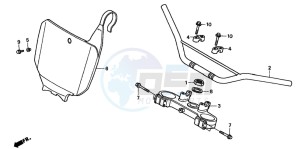 CR125R drawing HANDLE PIPE/TOP BRIDGE