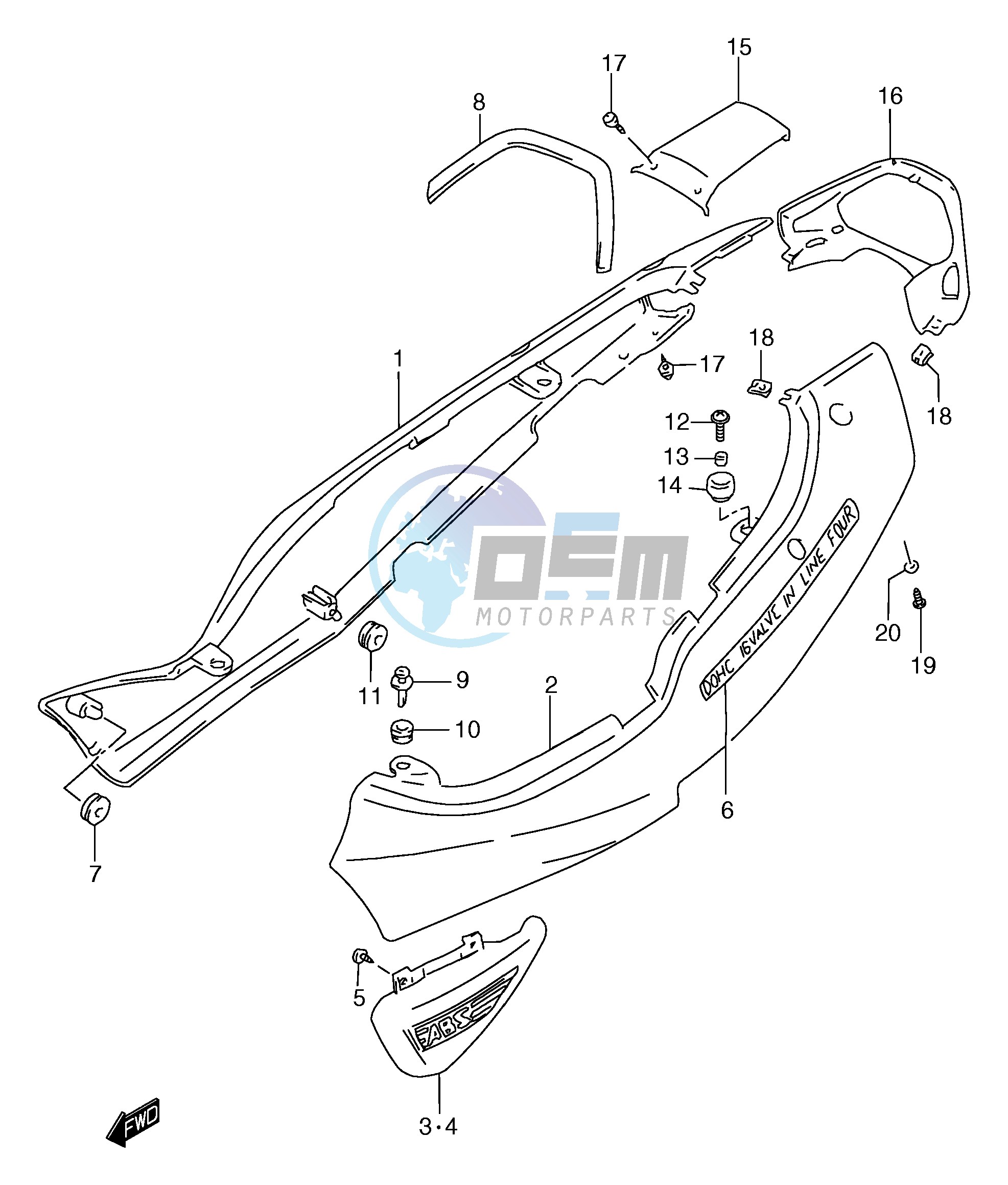 FRAME COVER (GSF1200SAV)