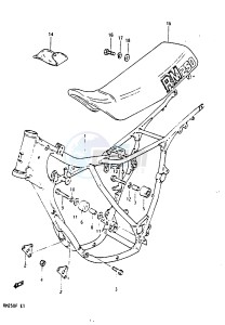 RM250 (E-F) drawing FRAME - SEAT