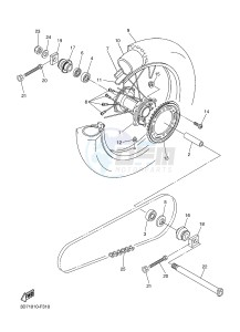 WR250R (32DN) drawing REAR WHEEL