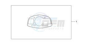 CBR600RA9 UK - (E / ABS) drawing METER PANEL