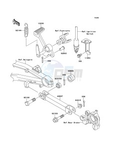 ZRX1200R ZR1200A6F FR GB XX (EU ME A(FRICA) drawing Brake Pedal