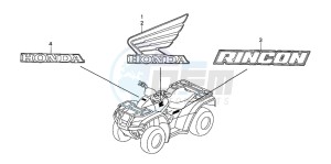 TRX650FA drawing MARK