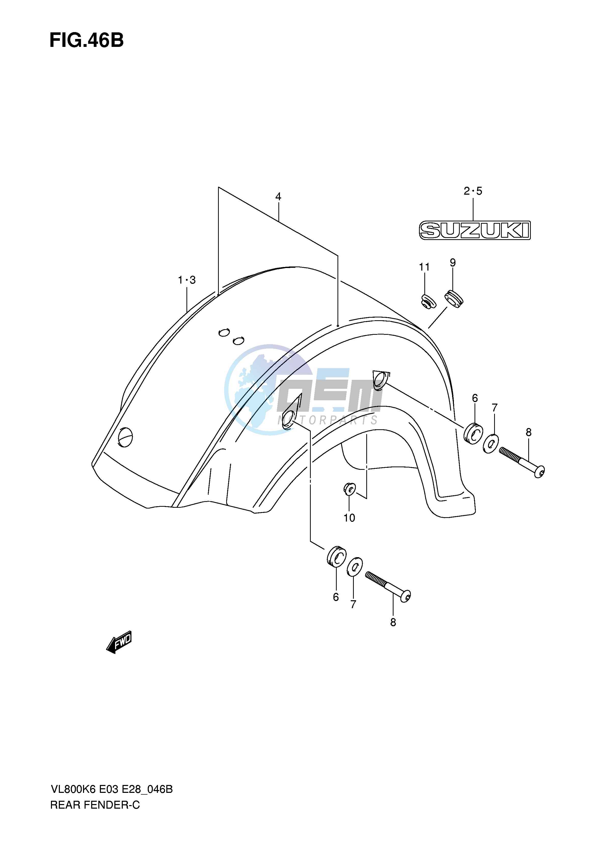 REAR FENDER (VL800K8)