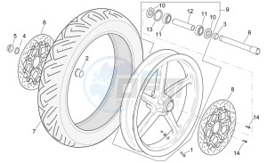 RSV 2 1000 drawing Front wheel