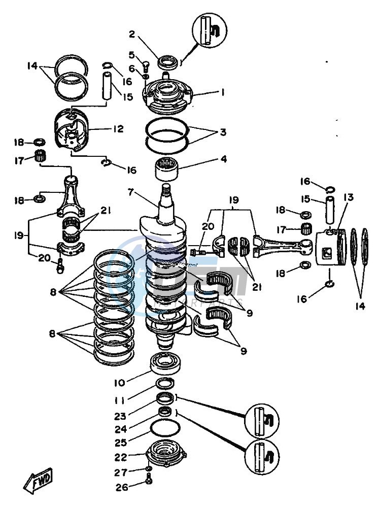 CRANKSHAFT--PISTON