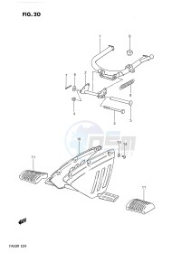 FA50 (E24) drawing CENTER STAND - FOOTREST