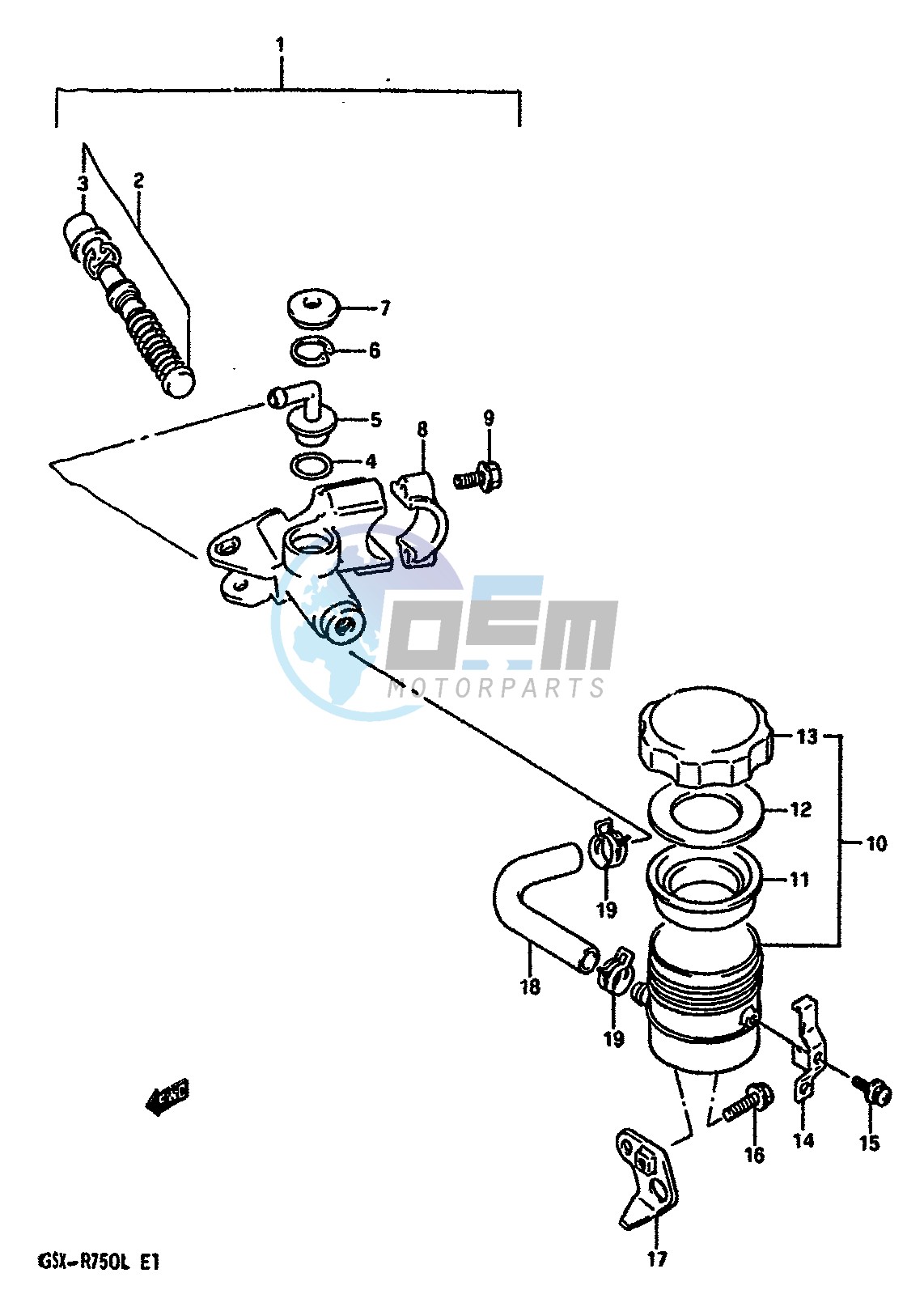 FRONT MASTER CYLINDER (MODEL L)