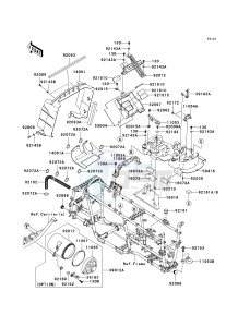 KVF 750 E [BRUTE FORCE 750 4X4I NRA OUTDOORS] (E8F-E9FA) E9F drawing FRAME FITTINGS