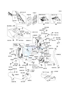 KLX 250 H [KLX250S] (H6F-H7F) H6F drawing RADIATOR