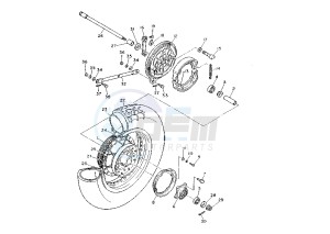 XV DX VIRAGO 535 drawing REAR WHEEL