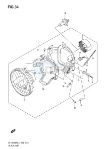 VL1500 BT drawing HEADLAMP