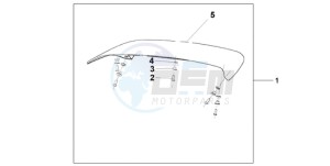 ST1300A9 Australia - (U / ABS MME) drawing TOP BOX SPOILER DIGITAL SILVER