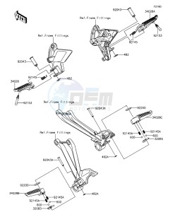 Z1000 ABS ZR1000GEF FR GB XX (EU ME A(FRICA) drawing Footrests