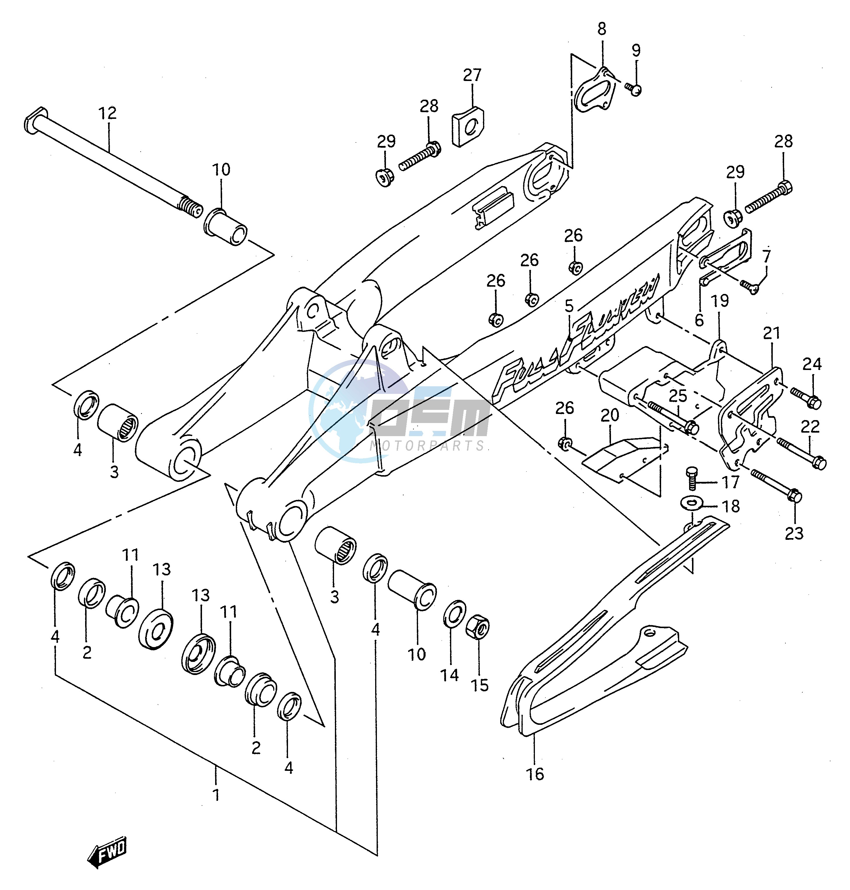 REAR SWINGING ARM (MODEL L)