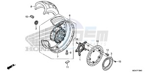 VFR1200XF CrossTourer - VFR1200X 2ED - (2ED) drawing REAR WHEEL