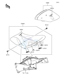 NINJA ZX-6R ABS ZX636FGF FR GB XX (EU ME A(FRICA) drawing Seat