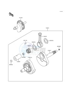 KLF 400 B [BAYOU 400 4X4] (B4-B6) [BAYOU 400 4X4] drawing CRANKSHAFT