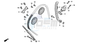 CBF1000 drawing CAM CHAIN/TENSIONER