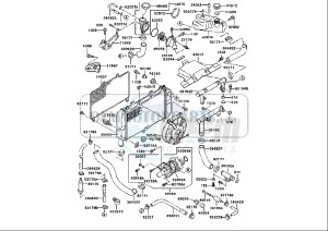 ZZR 600 (EU) drawing COOLING CIRCUIT