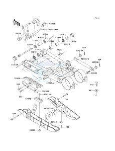 KSF 250 A [MOJAVE 250] (A10-A14) [MOJAVE 250] drawing SWINGARM