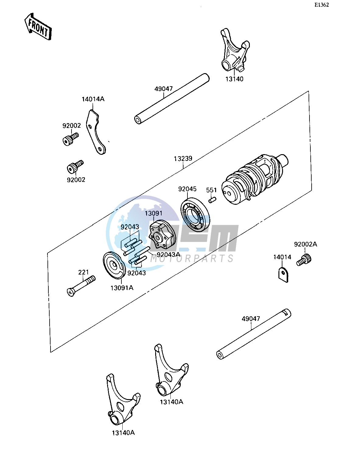 GEAR CHANGE DRUM_SHIFT FORK-- S- -