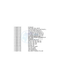 LT-A500F (E24) drawing * COLOR CHART *