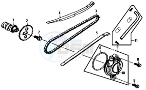 ALLO 50 45 KM/H L6 drawing CHAIN / CHAIN TENSIONER  / CHAIN GUIDE