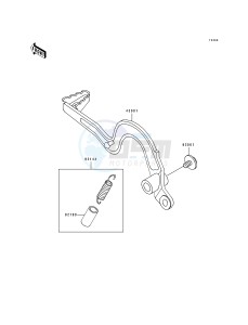 KDX 250 D [KDX250] (D1-D4) [KDX250] drawing BRAKE PEDAL