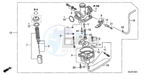 CRF100F9 Europe Direct - (ED / CMF) drawing CARBURETOR (CRF100F)