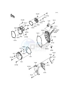 NINJA_ZX-6R_ABS ZX636FFF FR GB XX (EU ME A(FRICA) drawing Engine Cover(s)