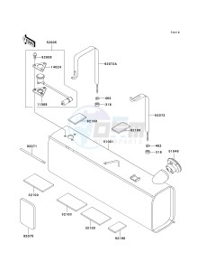 KAF 620 F MULE 3020 TURF (F1-F3) MULE 3020 TURF drawing FUEL TANK