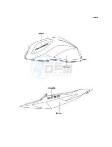 Z750 ZR750-J2H FR GB XX (EU ME A(FRICA) drawing Decals(Silver)