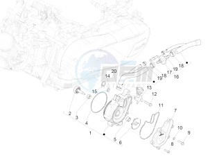 GTS 125 E4 ABS 4T SUPER (EMEA) drawing Cooler pump