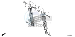 SH125DSE SH125DS UK - (E) drawing REAR CUSHION