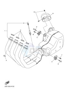 XJ6N ABS 600 XJ6-N (NAKED, ABS) (36B5) drawing EXHAUST