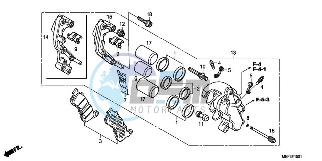 FRONT BRAKE CALIPER (FJS4 00D9/FJS400A)