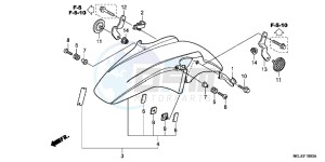 CBF1000FC CBF1000F E drawing FRONT FENDER