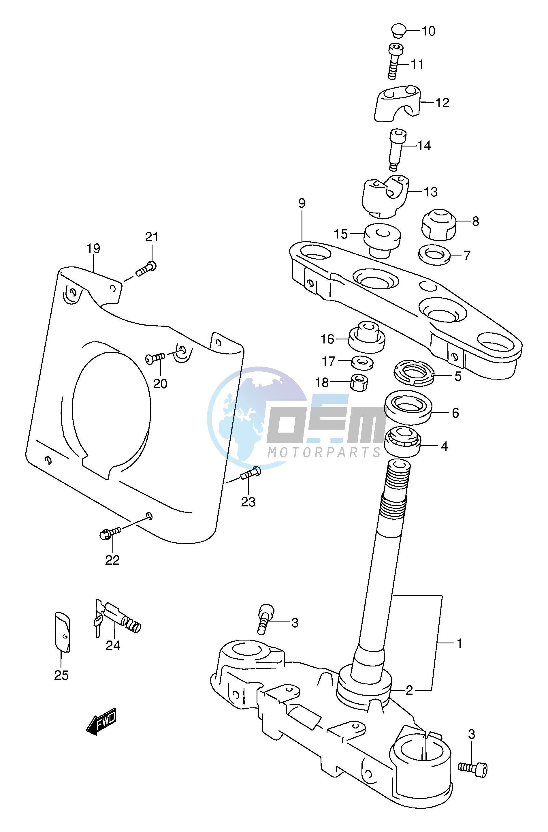 STEERING STEM (MODEL W X)