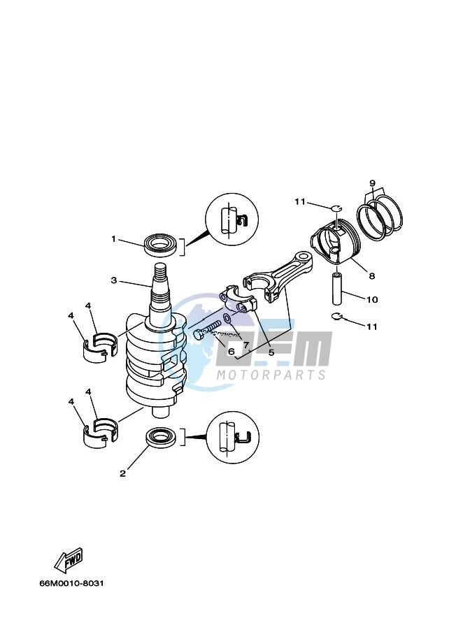 CRANKSHAFT--PISTON