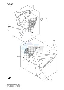 GSX1300BK (E2) drawing FRAME BODY COVER