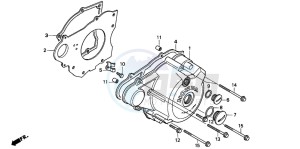 CB250 drawing LEFT CRANKCASE COVER