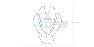 CBR600FAC drawing TANK PAD TULIP SHAPE