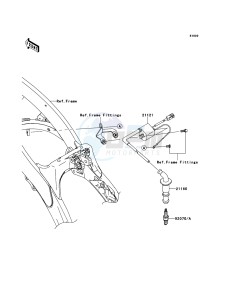 KX250F KX250ZDF EU drawing Ignition System