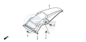 CR250R drawing REAR FENDER