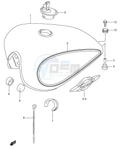 GZ125 (P19) drawing FUEL TANK (MODEL K3)