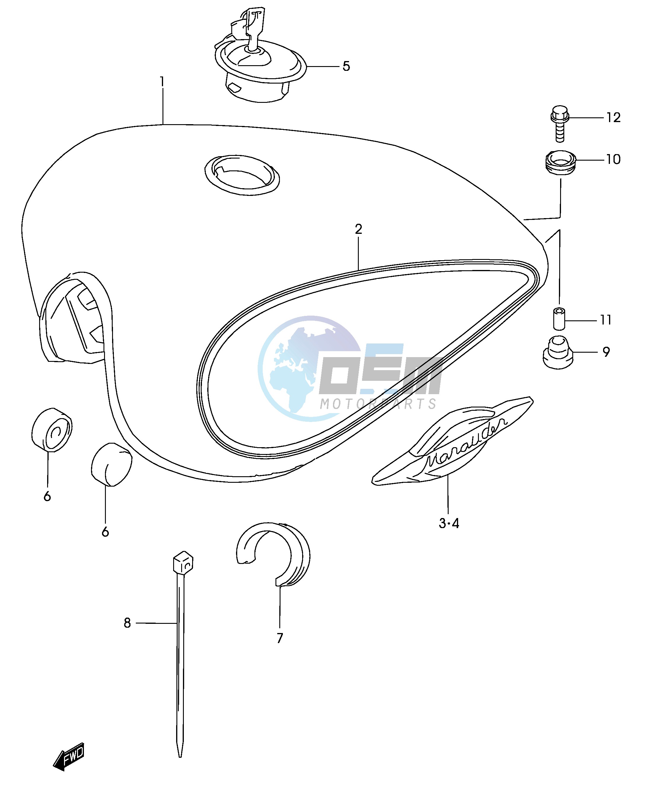 FUEL TANK (MODEL K3)